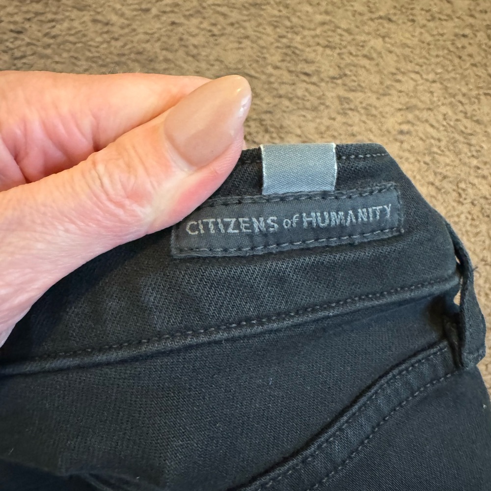 Citizens Of Humanity Jeans Harlow Ankle High Rise Slim Stretch Denim Black 29 - Picture 13 of 15